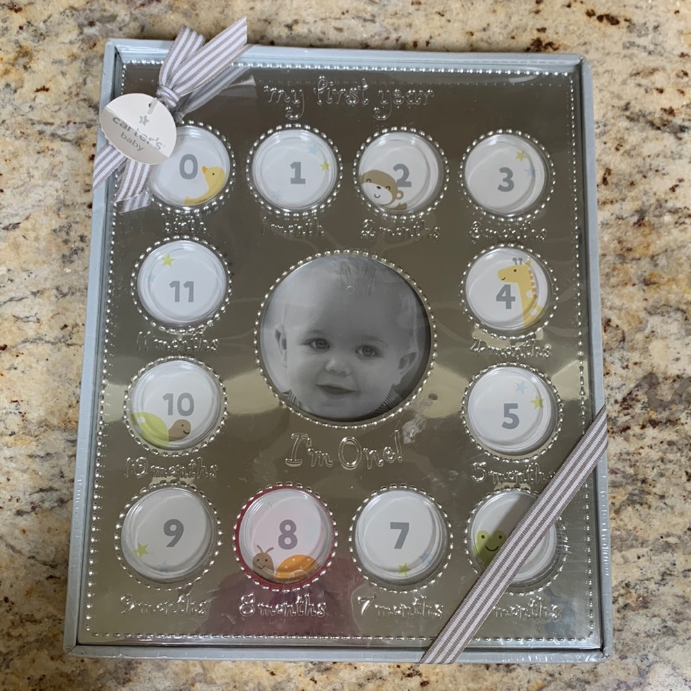Carter’s My First Year Photo Frame Birth - 1 Year Hanging / Standing Metal Album